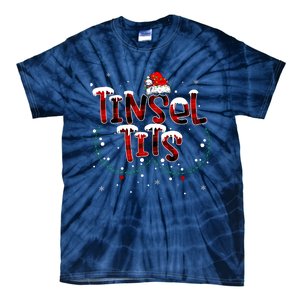 Tinsel Tits & Jingle Balls Funny Matching Christmas Couples Tie-Dye T-Shirt