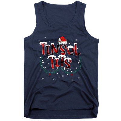 Tinsel Tits & Jingle Balls Funny Matching Christmas Couples Tank Top