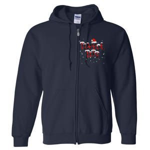 Tinsel Tits & Jingle Balls Funny Matching Christmas Couples Full Zip Hoodie