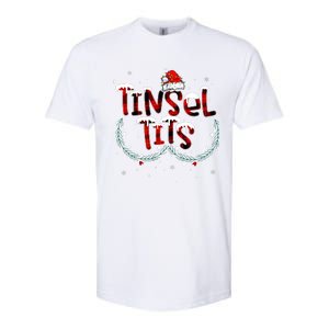 Tinsel Tits & Jingle Balls Funny Matching Christmas Couples Softstyle CVC T-Shirt