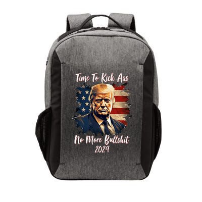 Time To Kick Ass No More Bullshit Trump 2024 Usa Vector Backpack