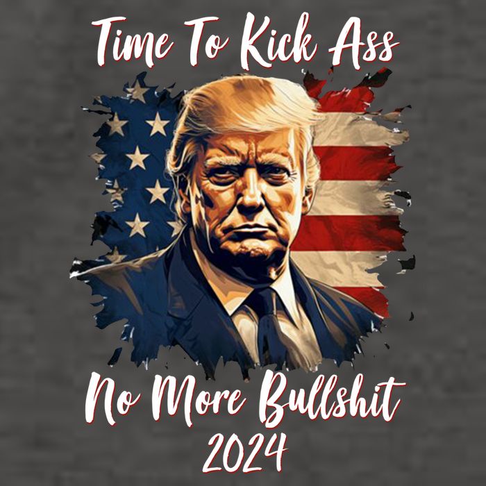 Time To Kick Ass No More Bullshit Trump 2024 Usa Vector Backpack