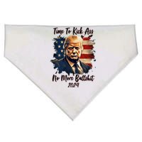 Time To Kick Ass No More Bullshit Trump 2024 Usa USA-Made Doggie Bandana