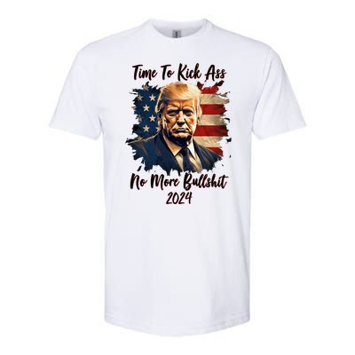 Time To Kick Ass No More Bullshit Trump 2024 Usa Softstyle® CVC T-Shirt