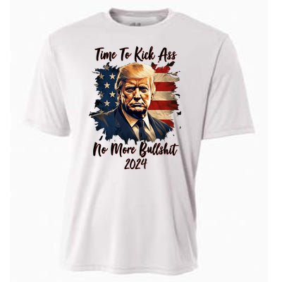 Time To Kick Ass No More Bullshit Trump 2024 Usa Cooling Performance Crew T-Shirt