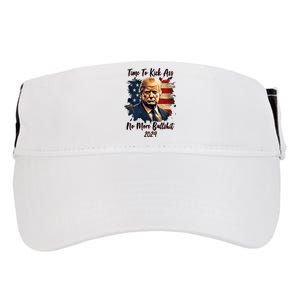 Time To Kick Ass No More Bullshit Trump 2024 Usa Adult Drive Performance Visor