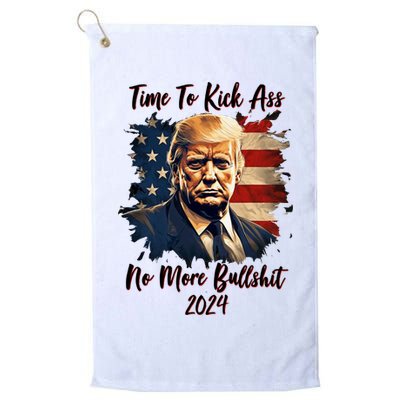 Time To Kick Ass No More Bullshit Trump 2024 Usa Golf Towel