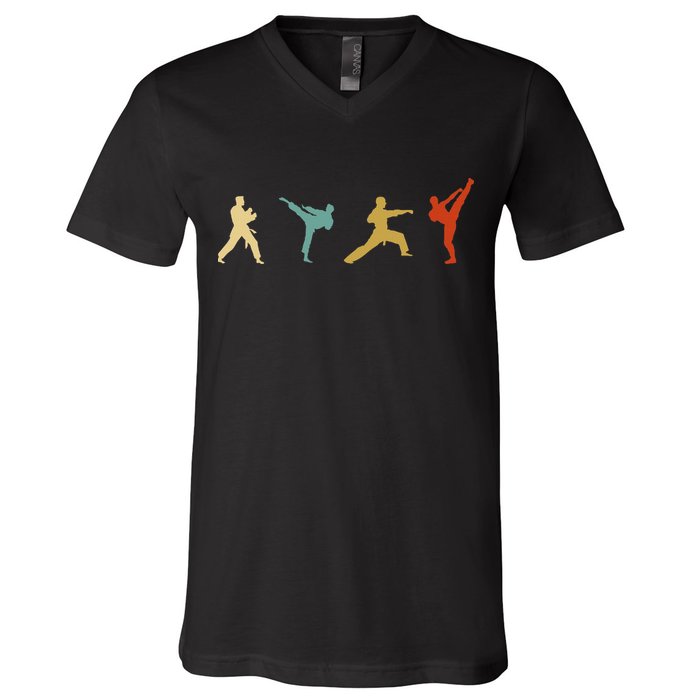 Taekwondo Tae Kwon Do Fighter V-Neck T-Shirt