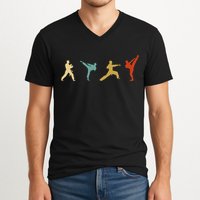 Taekwondo Tae Kwon Do Fighter V-Neck T-Shirt