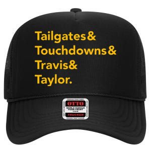 T.ravis & T.aylor K.ansas City Football High Crown Mesh Back Trucker Hat