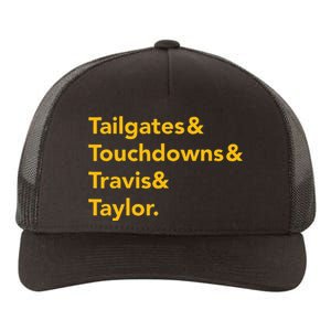 T.ravis & T.aylor K.ansas City Football Yupoong Adult 5-Panel Trucker Hat