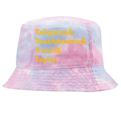 T.ravis & T.aylor K.ansas City Football Tie-Dyed Bucket Hat