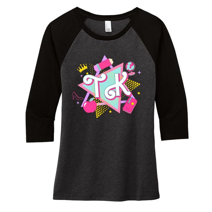 Tk Transitional Kindergarten Teacher Women's Tri-Blend 3/4-Sleeve Raglan Shirt