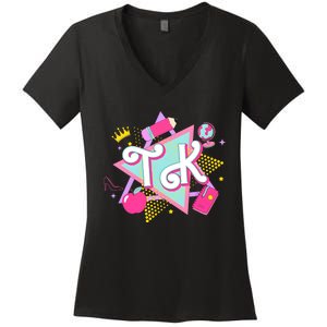 Tk Transitional Kindergarten Teacher Women's V-Neck T-Shirt