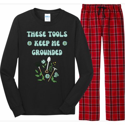 These Tools Keep Me Grounded Spring Garden Long Sleeve Pajama Set