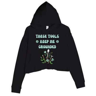 These Tools Keep Me Grounded Spring Garden Crop Fleece Hoodie