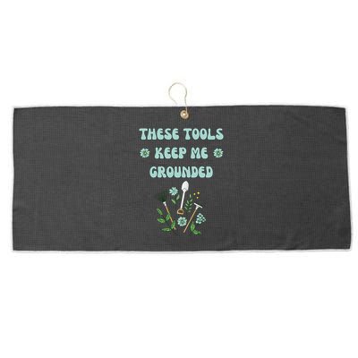 These Tools Keep Me Grounded Spring Garden Large Microfiber Waffle Golf Towel