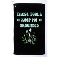 These Tools Keep Me Grounded Spring Garden Golf Towel