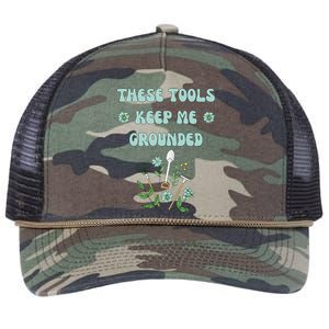 These Tools Keep Me Grounded Spring Garden Retro Rope Trucker Hat Cap