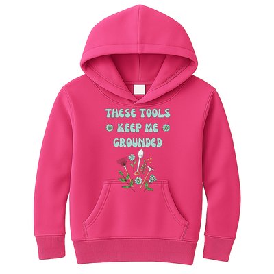 These Tools Keep Me Grounded Spring Garden Kids Hoodie