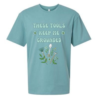 These Tools Keep Me Grounded Spring Garden Sueded Cloud Jersey T-Shirt