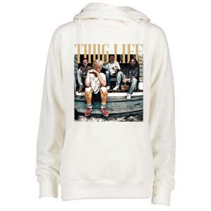 Trump Thug Life Womens Funnel Neck Pullover Hood