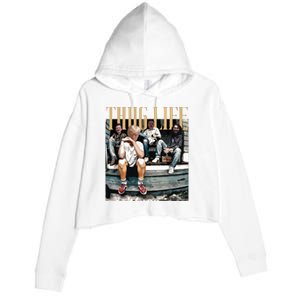 Trump Thug Life Crop Fleece Hoodie