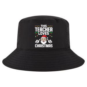 This Teacher Loves Christmas Santa Educator Xmas Holiday Gift Cool Comfort Performance Bucket Hat