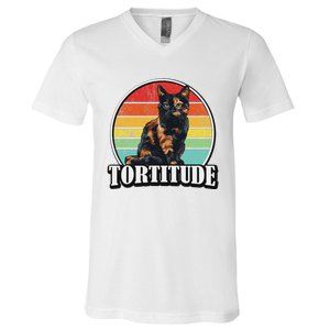 Tortitude Tortie Lover V-Neck T-Shirt