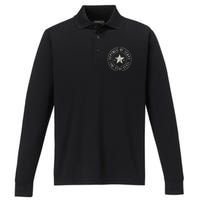 Texas The Lone Star State Republic Of Texas 1845 Performance Long Sleeve Polo