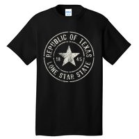 Texas The Lone Star State Republic Of Texas 1845 Tall T-Shirt