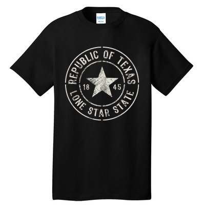 Texas The Lone Star State Republic Of Texas 1845 Tall T-Shirt