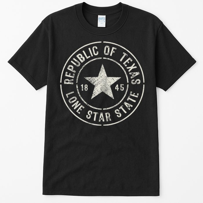 Texas The Lone Star State Republic Of Texas 1845 Tall T-Shirt