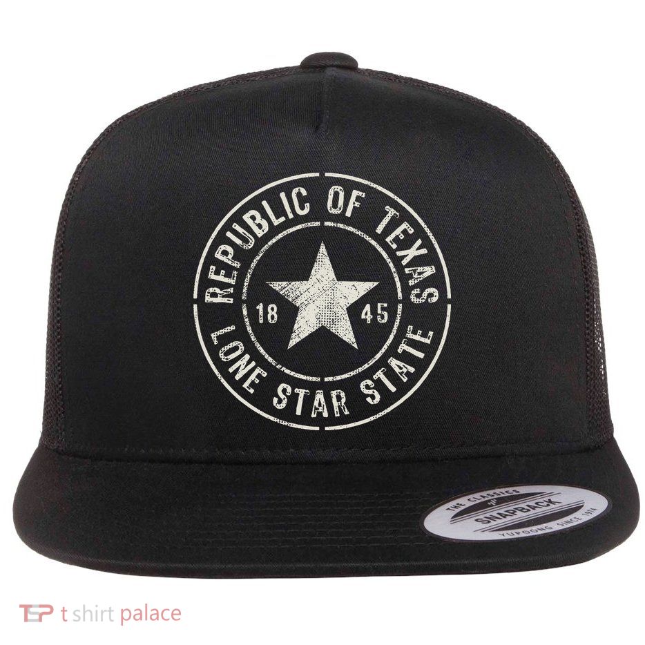 Texas The Lone Star State Republic Of Texas 1845 Flatbill Hat