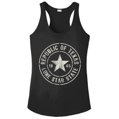 Texas The Lone Star State Republic Of Texas 1845 Ladies PosiCharge Competitor Racerback Tank