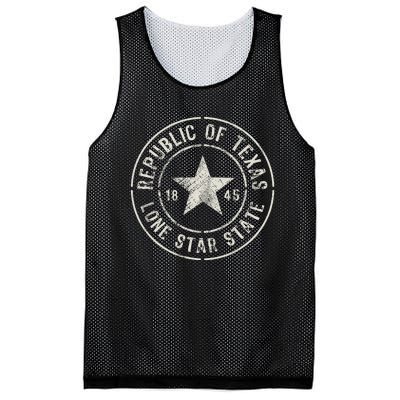 Texas The Lone Star State Republic Of Texas 1845 Mesh Reversible Basketball Jersey Tank