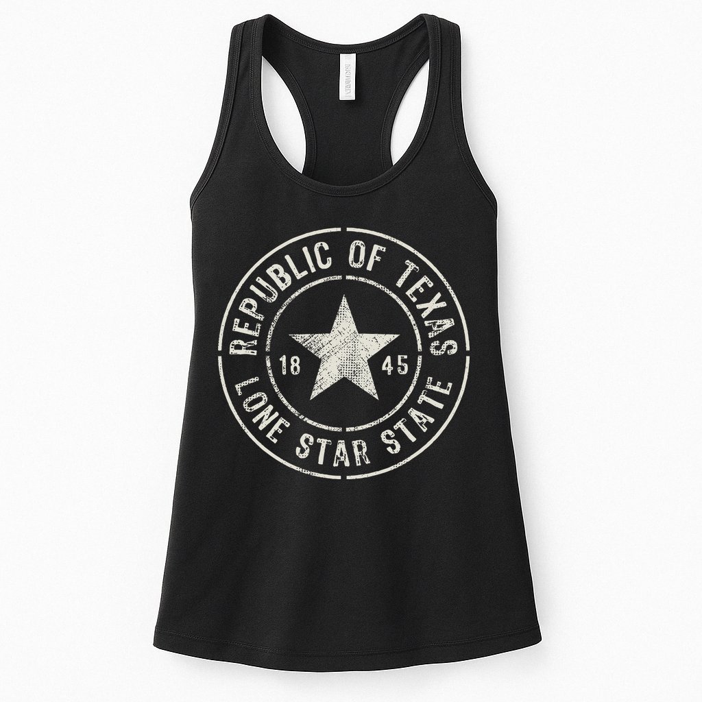 Texas The Lone Star State Republic Of Texas 1845 Womens Tank Top