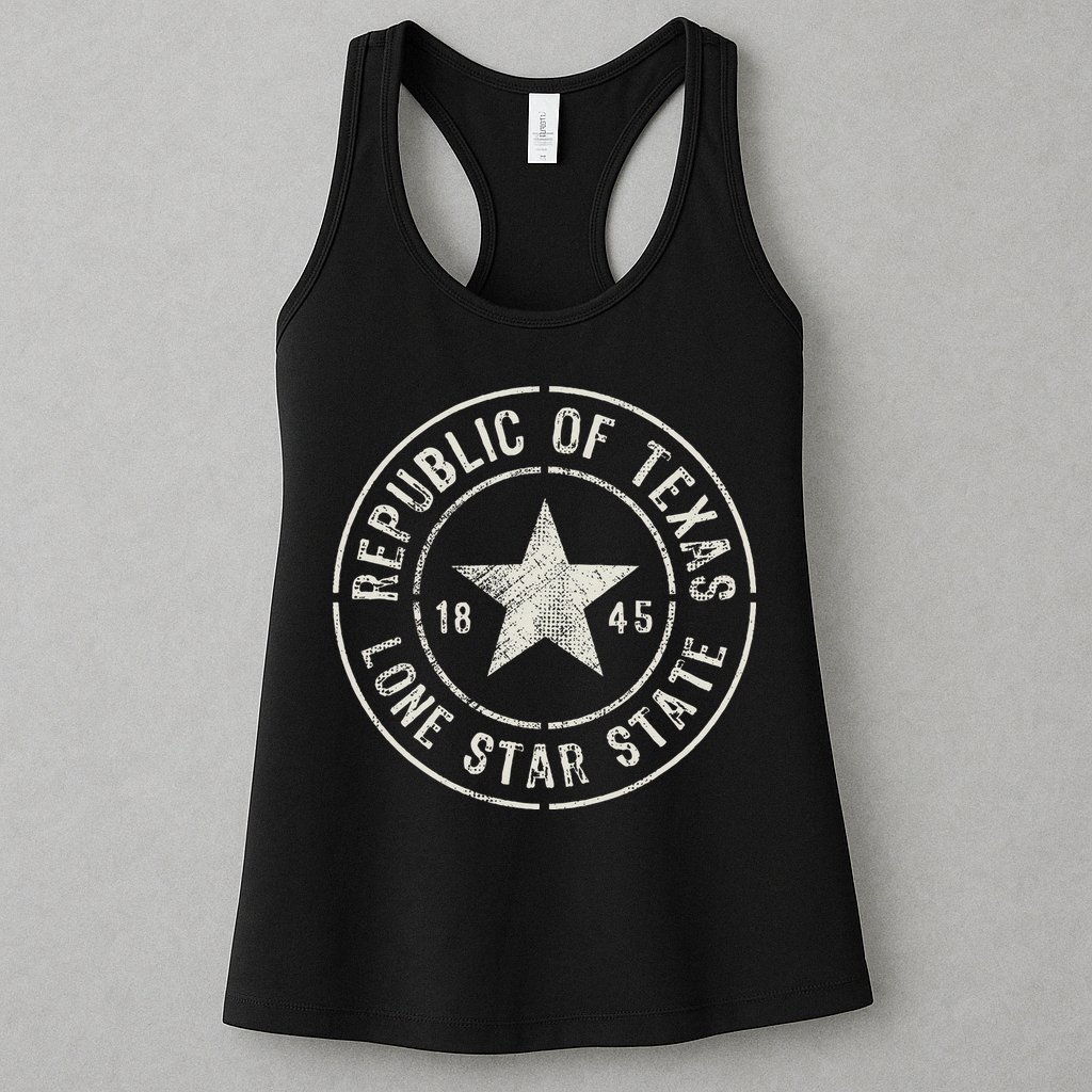 Texas The Lone Star State Republic Of Texas 1845 Womens Tank Top