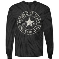 Texas The Lone Star State Republic Of Texas 1845 Tie-Dye Long Sleeve Shirt