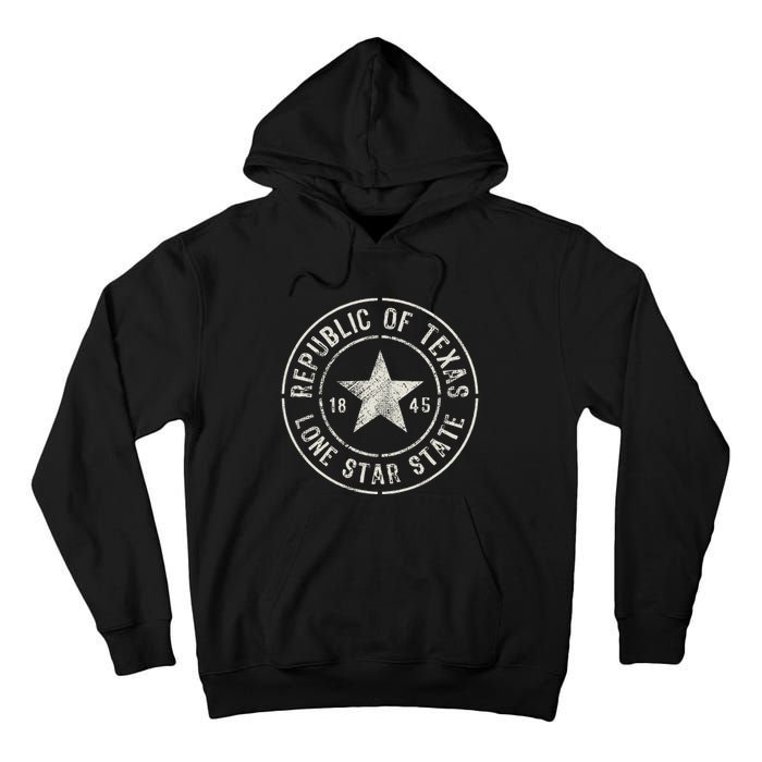 Texas The Lone Star State Republic Of Texas 1845 Tall Hoodie