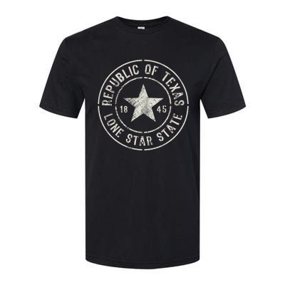 Texas The Lone Star State Republic Of Texas 1845 Softstyle CVC T-Shirt