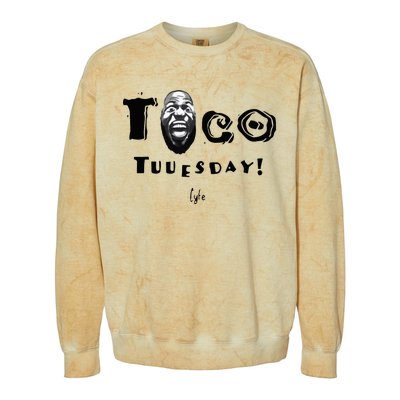 Taco Tuesday La Los Angeles Basketball Colorblast Crewneck Sweatshirt