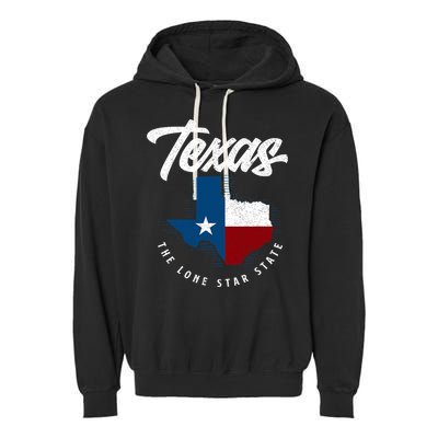 Texas The Lone Star State Texas Map Garment-Dyed Fleece Hoodie