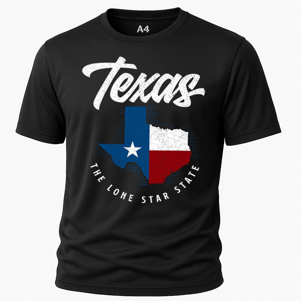 Texas The Lone Star State Texas Map Performance Shirt