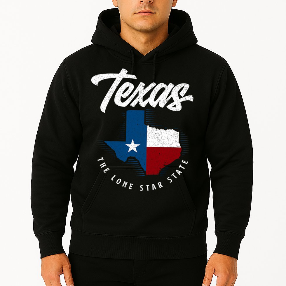 Texas The Lone Star State Texas Map Hoodie