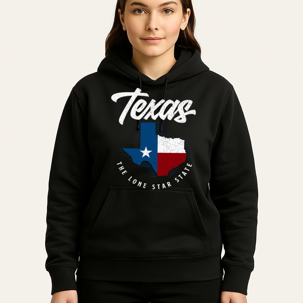 Texas The Lone Star State Texas Map Hoodie