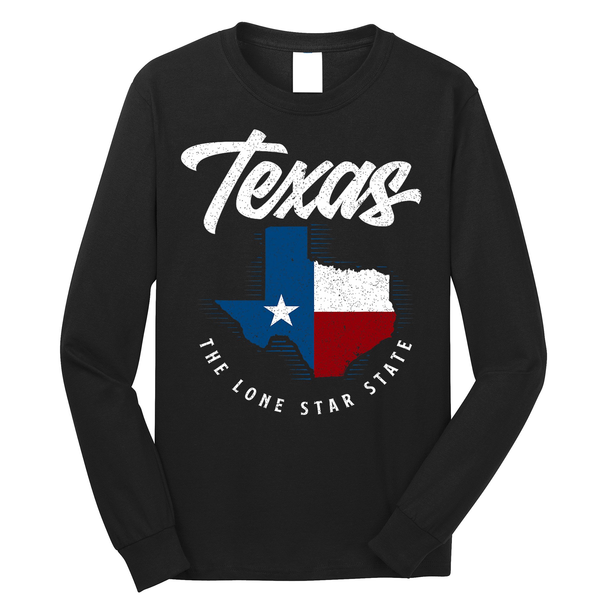 Texas The Lone Star State Texas Map Long Sleeve Shirt