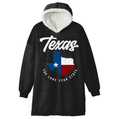 Texas The Lone Star State Texas Map Hooded Wearable Blanket