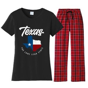 Texas The Lone Star State Texas Map Women's Flannel Pajama Set