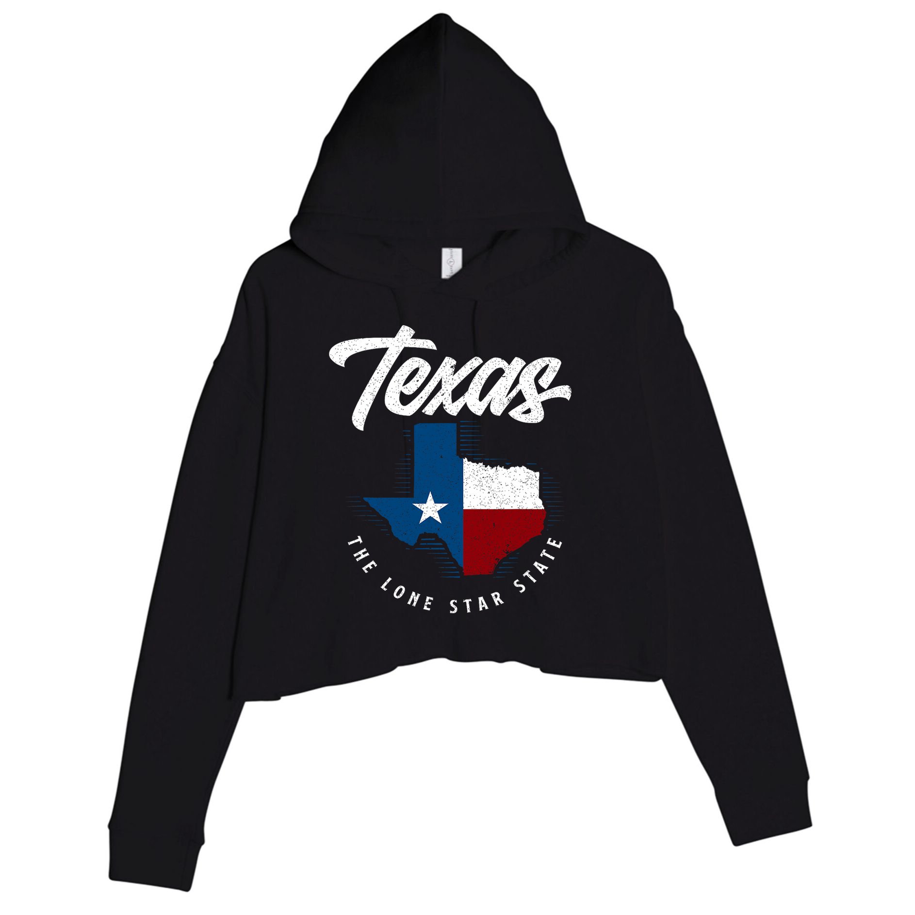 Texas The Lone Star State Texas Map Crop Fleece Hoodie